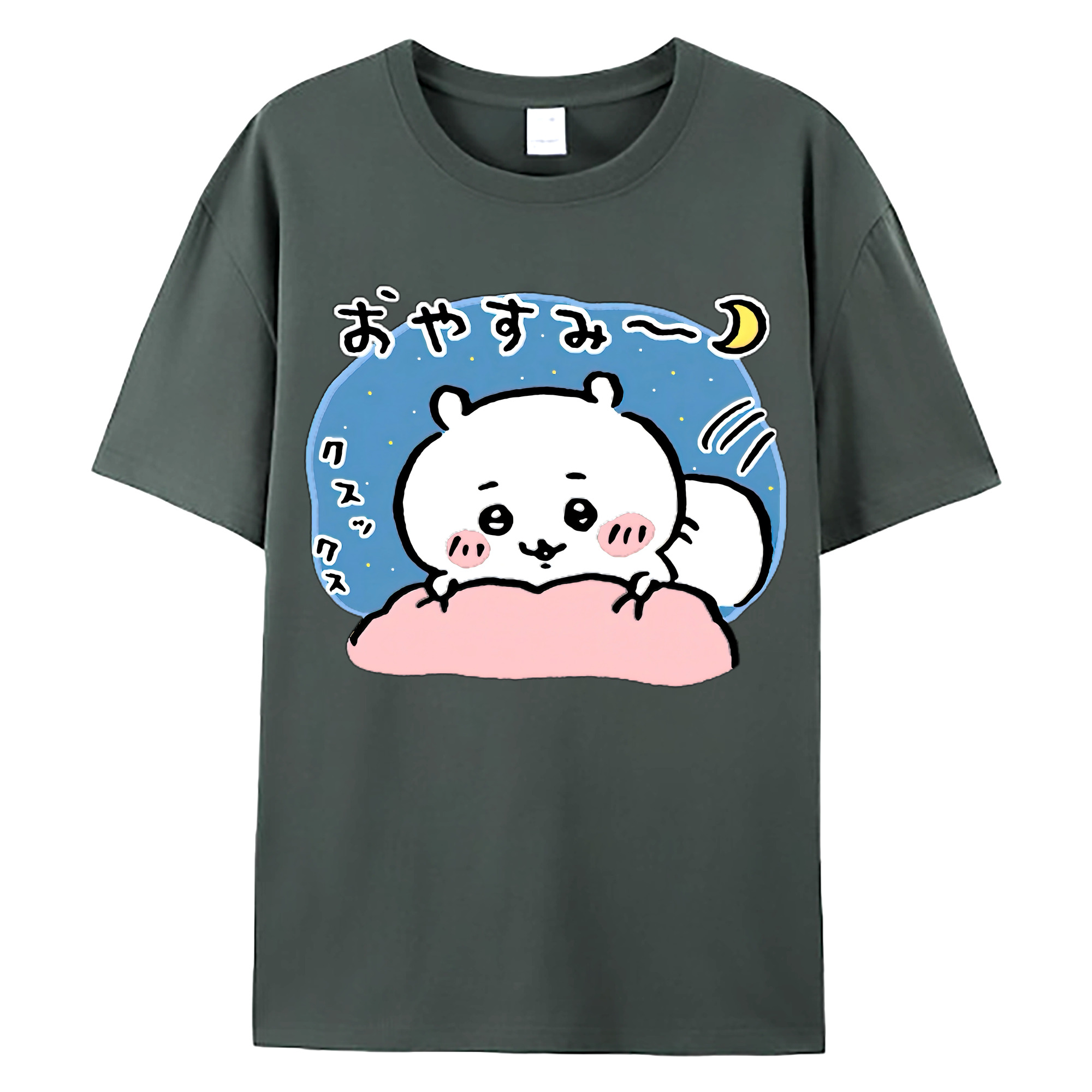 （画像用） ちいかわ ちいかわ Chii-kawa chiikawa 綿100％ メンズ半袖Tシャツ｜肌触りやわらか＆通気性
